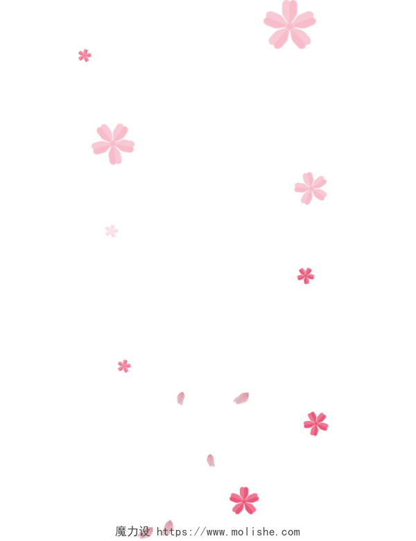 粉色花瓣雨素材